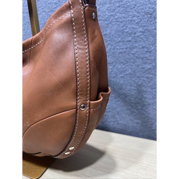 Fossil Brown Leather Hobo Shoulder Bag 13x9 NWOT
